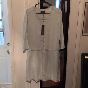 Michael Stars bleach wash drawstring dress